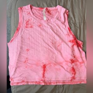Lululemon Pink Tie-Dye Sleeveless Top
